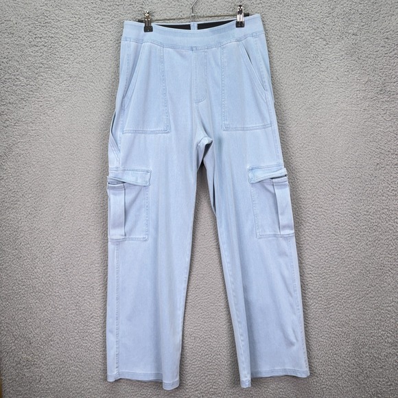 HALARA Pants - Halara Pants Womens PM Blue Flex Pull On Cargo Jean Stretch Straight Casual Y2K